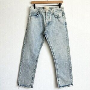 Current Elliot The Original Straight Alta Rigid Denim Slight Distressed Women 27